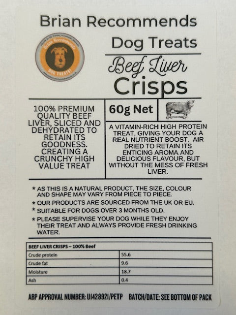 Beef Liver Crisps Ingredients
