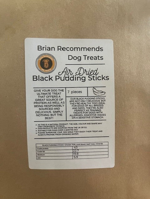Black Pudding Sausages - Brian Recommends Dog Treats