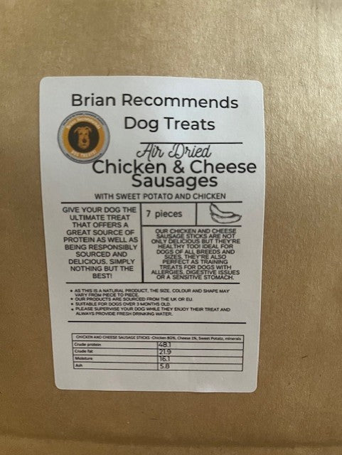 Chicken and Cheese Sausage - Brian Recommends Dog Treats