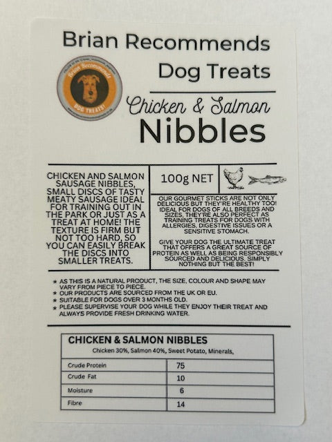 Chicken & Salmon Nibbles Ingredients