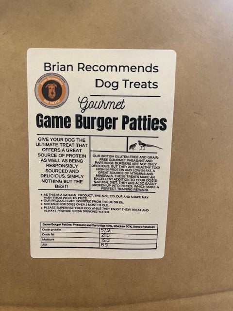 Game Burger Back Label