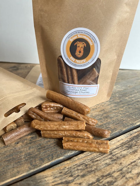 Guinea Fowl Sausage Chunks 100% - Brian Recommends Dog Treats
