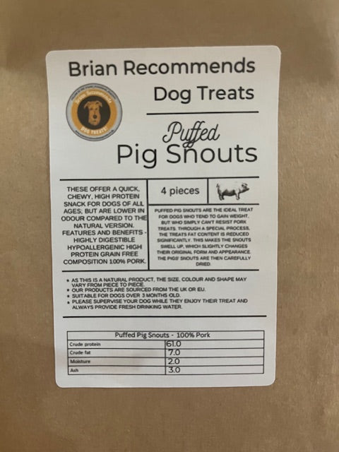 Puffed Pig Snouts - Brian Recommends Dog Treats